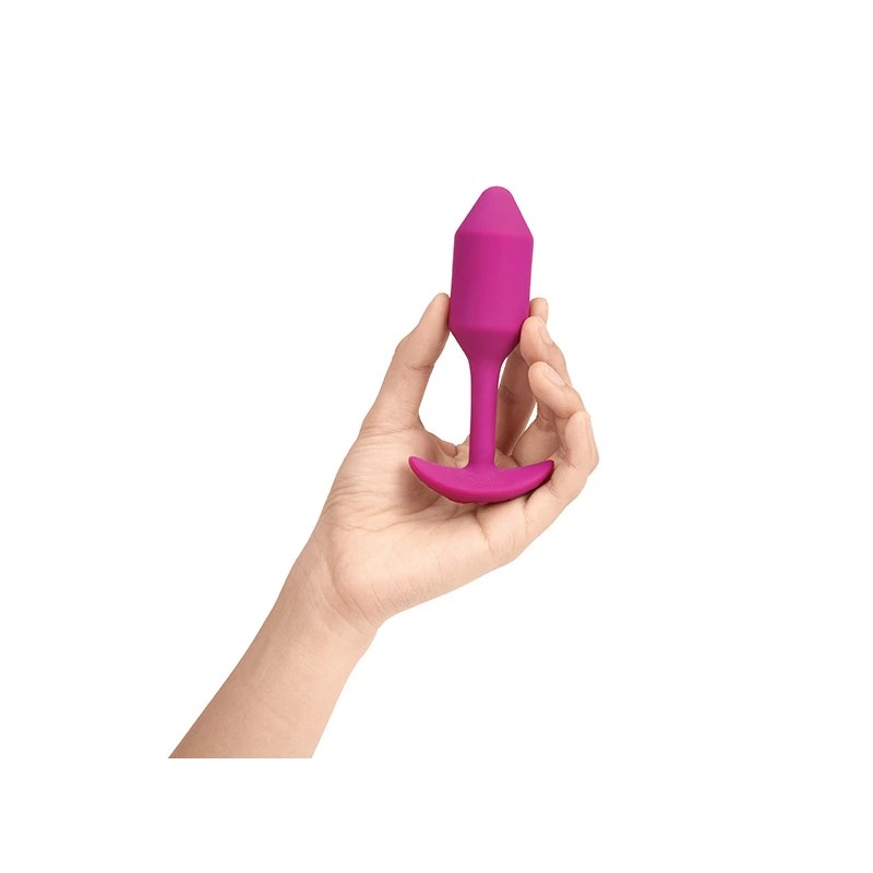 Plug analny wibrujący - B-Vibe Vibrating Snug Plug 2 Rose